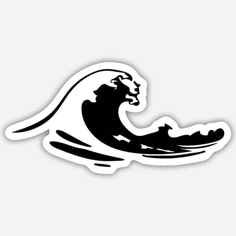 surf - Sticker size S (10 x 10 cm) - white matte