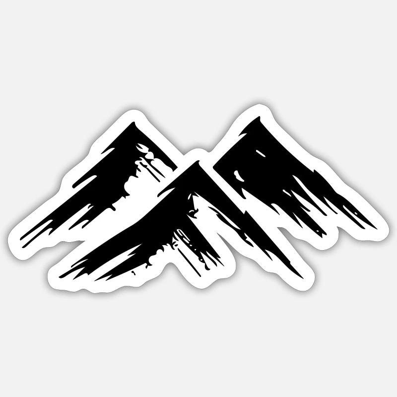 mountain - Sticker size S (10 x 10 cm) - white matte