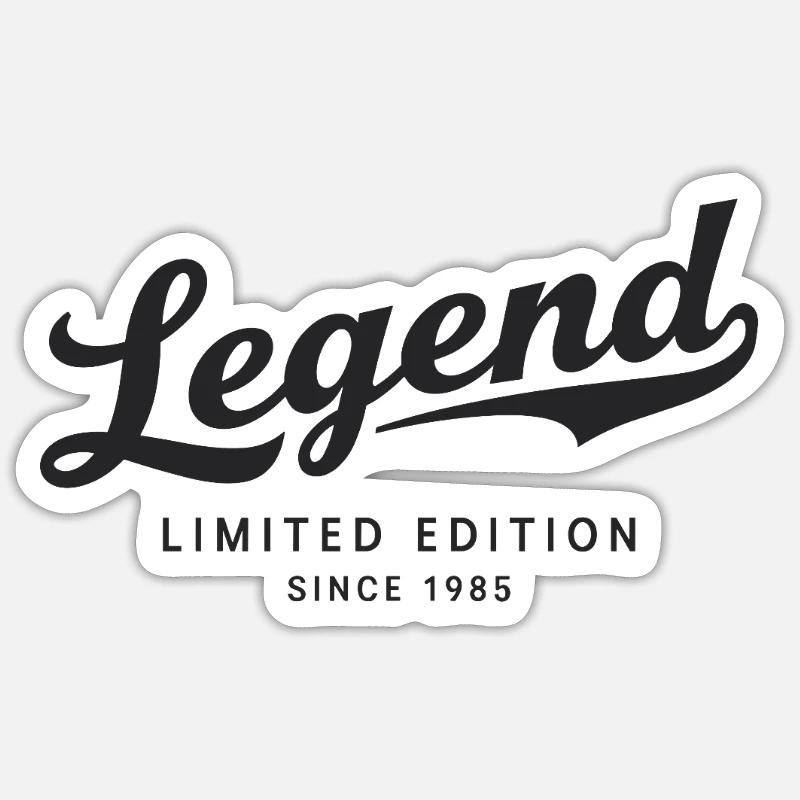 Legend Limited Edition Since 1985 - Sticker Größe S (10 x 10 cm) - Mattweiß