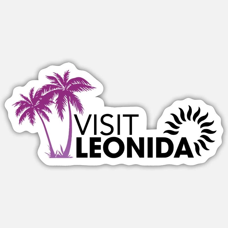 Visit Leonida VI - Sticker taille S (10 x 10 cm) - blanc mat