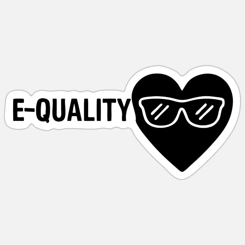 QUALITÉ E - Sticker taille S (10 x 10 cm) - blanc mat