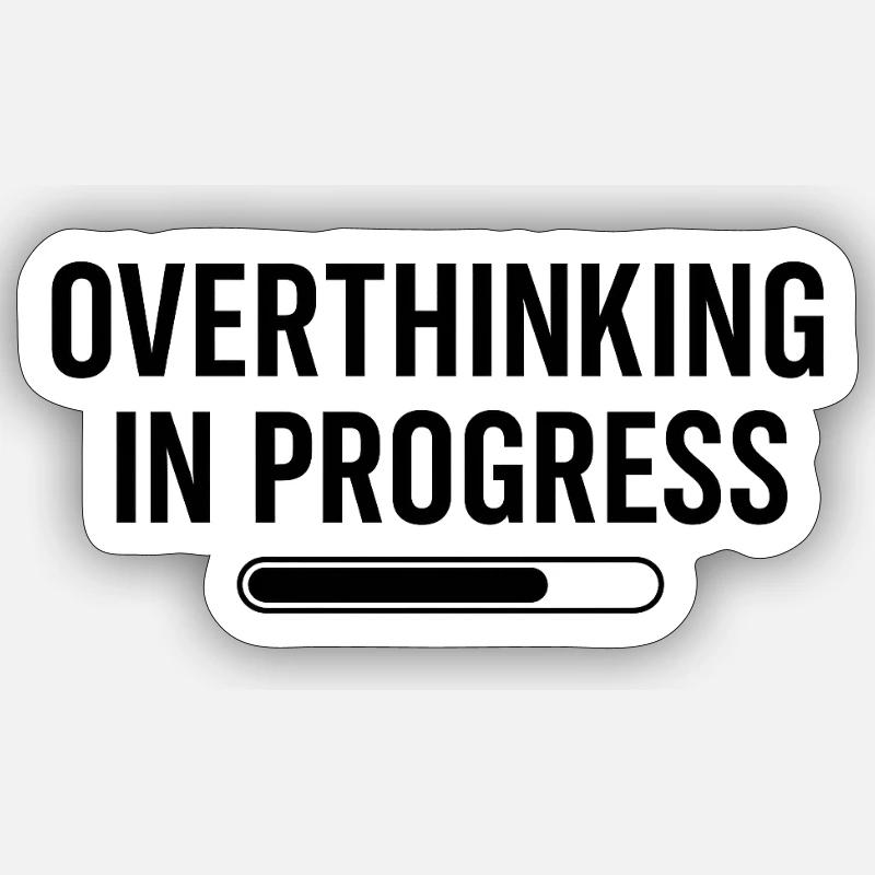 Gedankenkreisel - Sticker Größe S (10 x 10 cm) - Mattweiß
