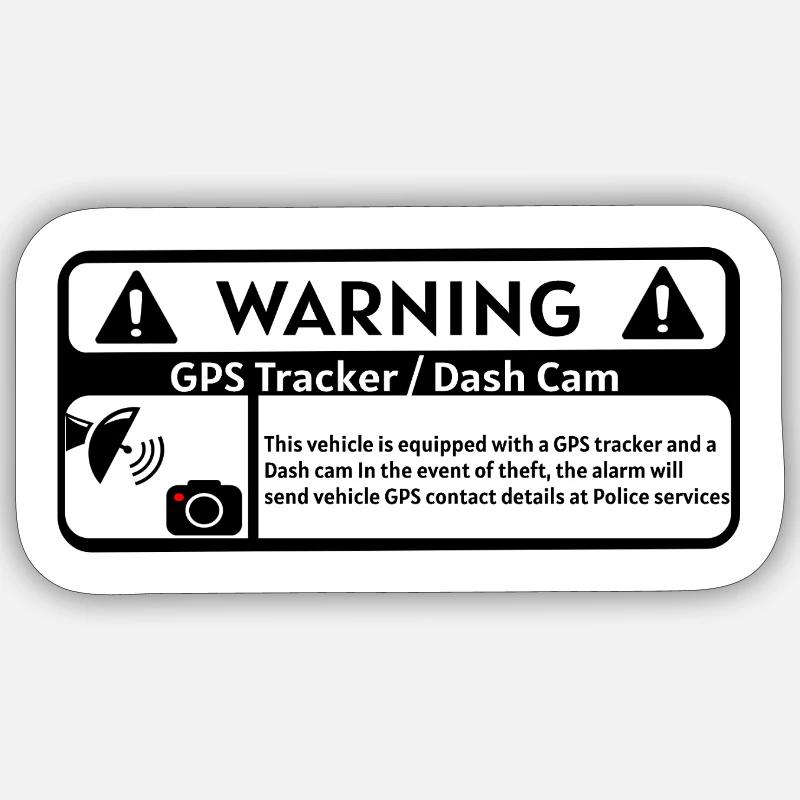 WARNING - Sticker taille S (10 x 10 cm) - blanc mat