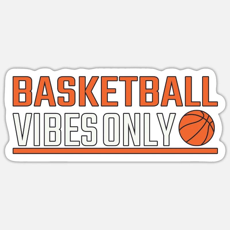 Vibrations de basket-ball uniquement - Sticker taille S (10 x 10 cm) - blanc mat