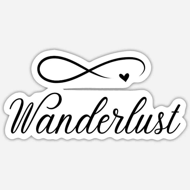 Wanderlust = Wanderlust - Sticker size S (10 x 10 cm) - white matte