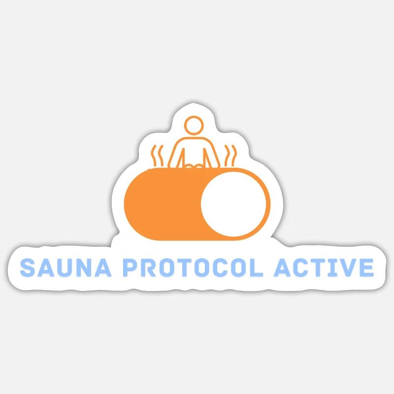 Sauna protocol active Sticker size S (10 x 10 cm)