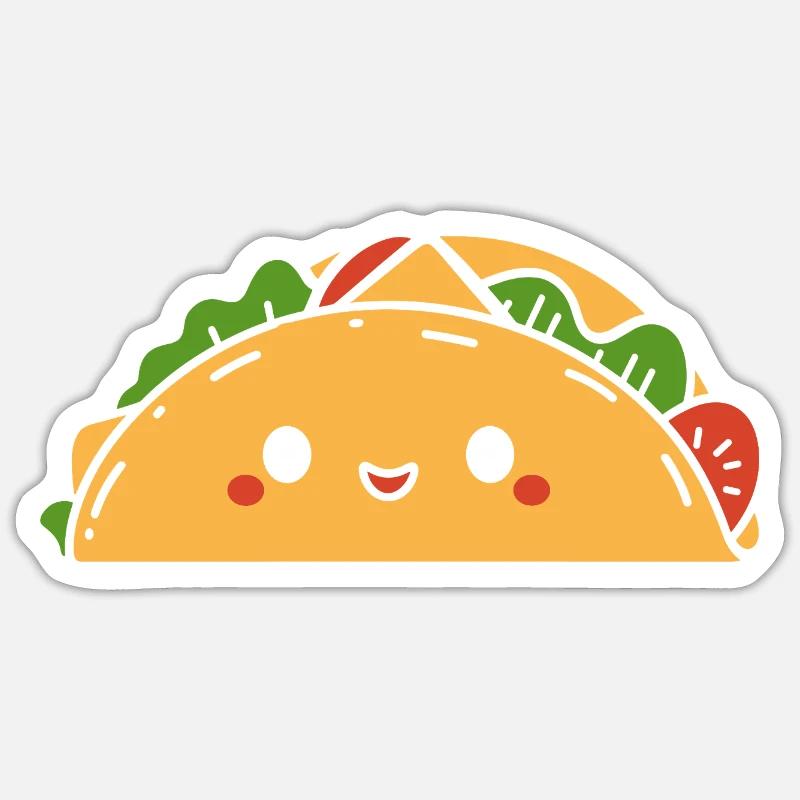 Tacos - Sticker Größe S (10 x 10 cm) - Mattweiß