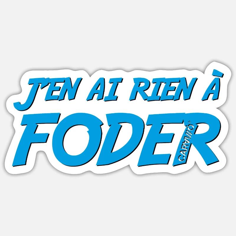 650628 142398256 J en ai rien a foder Bleu Sticker taille S (10 x 10 cm)