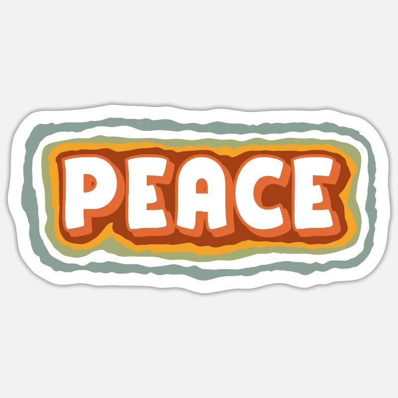 Paix - Sticker taille S (10 x 10 cm) - blanc mat