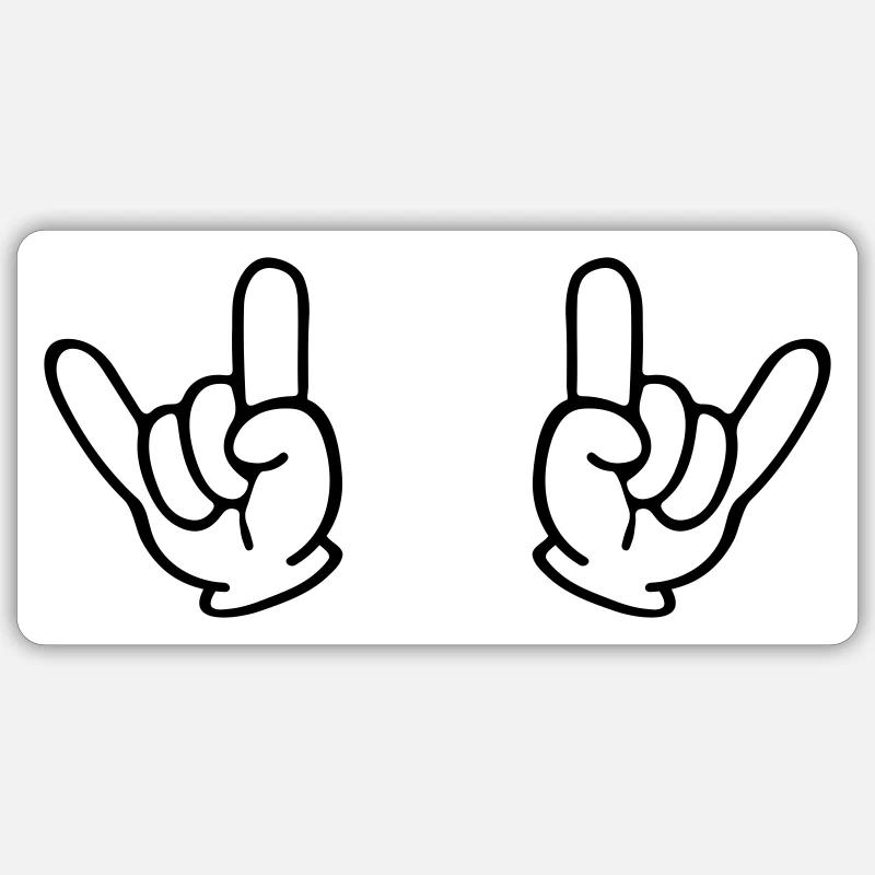 rock hands Sticker size S (10 x 10 cm)