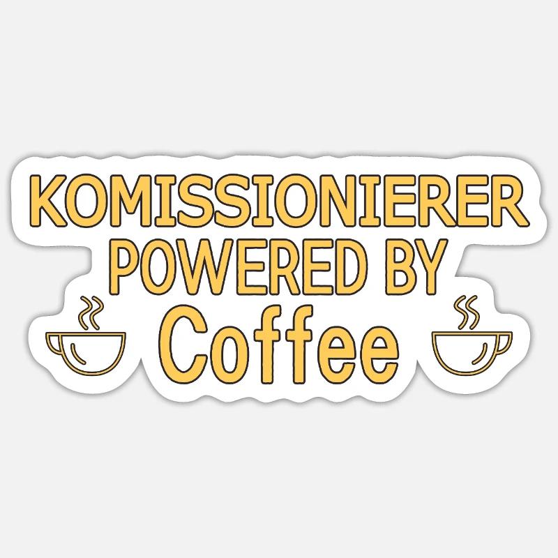 Picker Powered By Coffee - Sticker size S (10 x 10 cm) - white matte