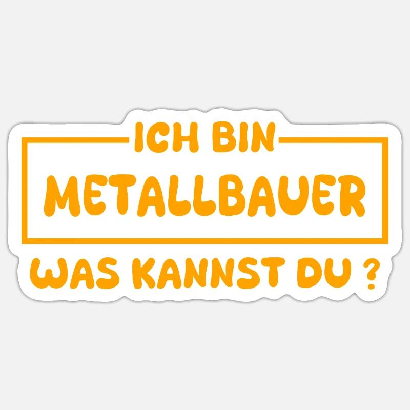 Metal workers - Sticker size S (10 x 10 cm) - white matte