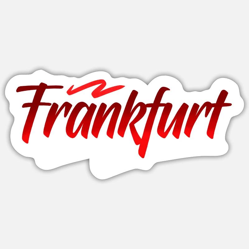 Francfort - Sticker taille S (10 x 10 cm) - blanc mat