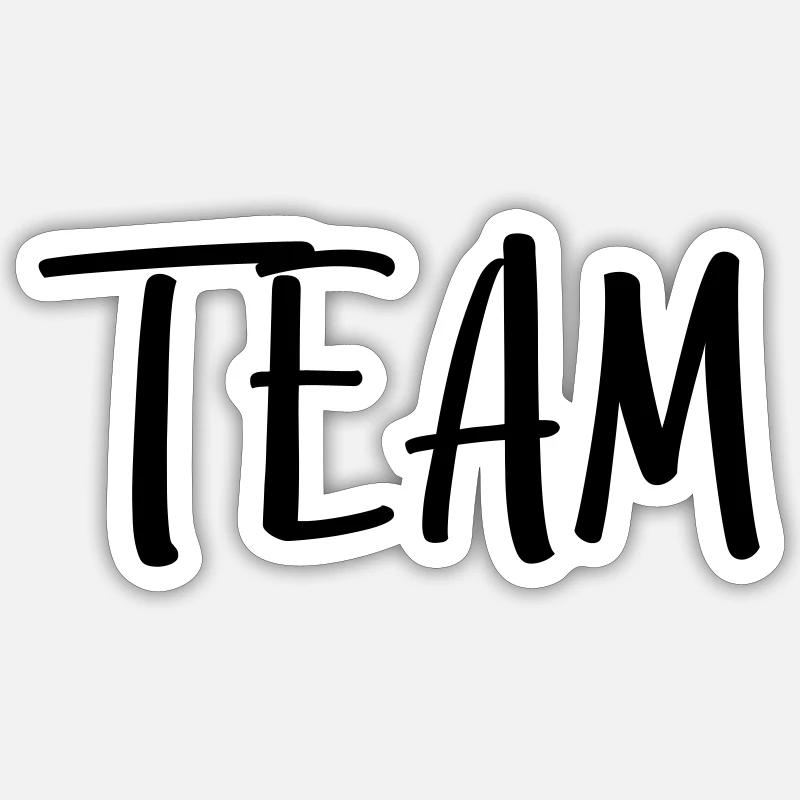 équipe - Sticker taille S (10 x 10 cm) - blanc mat