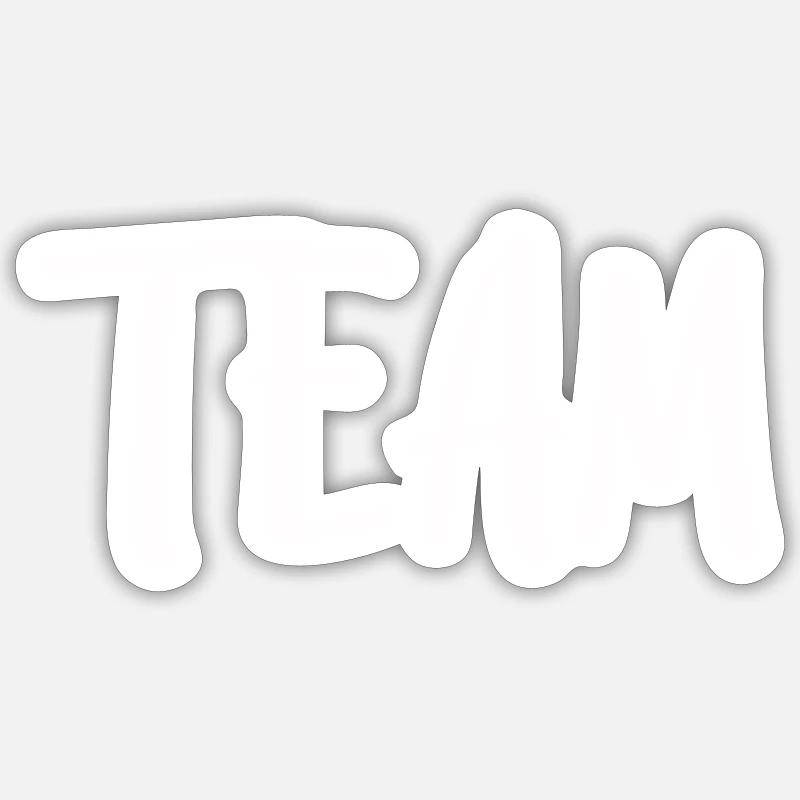 équipe - Sticker taille S (10 x 10 cm) - blanc mat