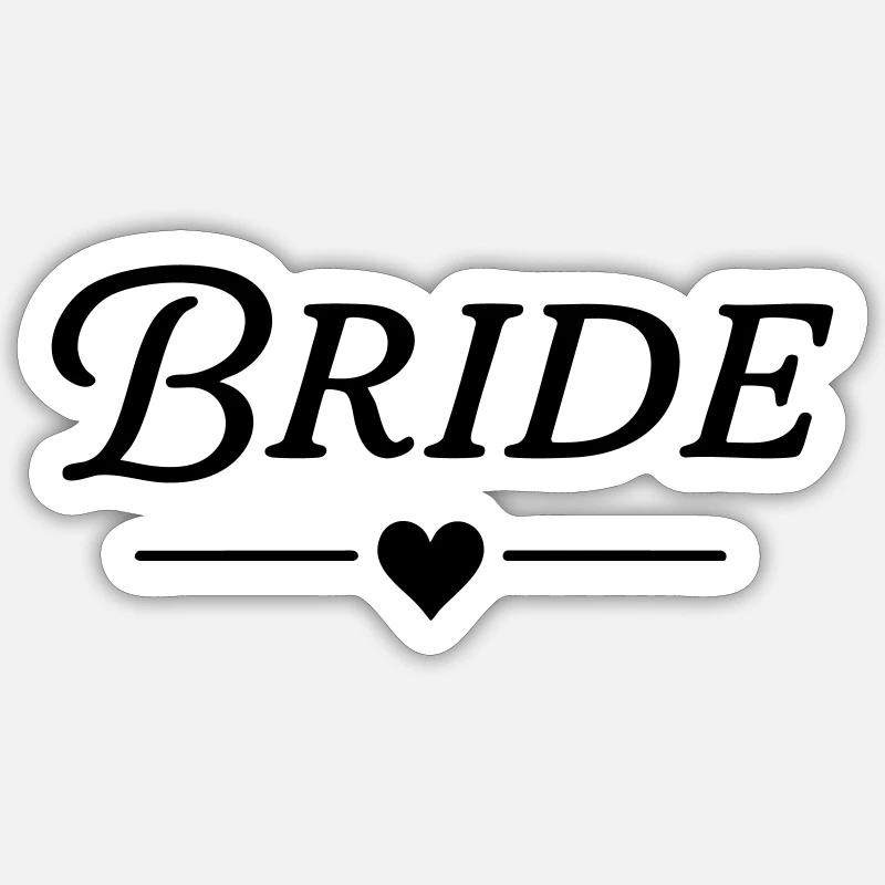 Braut / Klassisch Design Sticker Größe S (10 x 10 cm)
