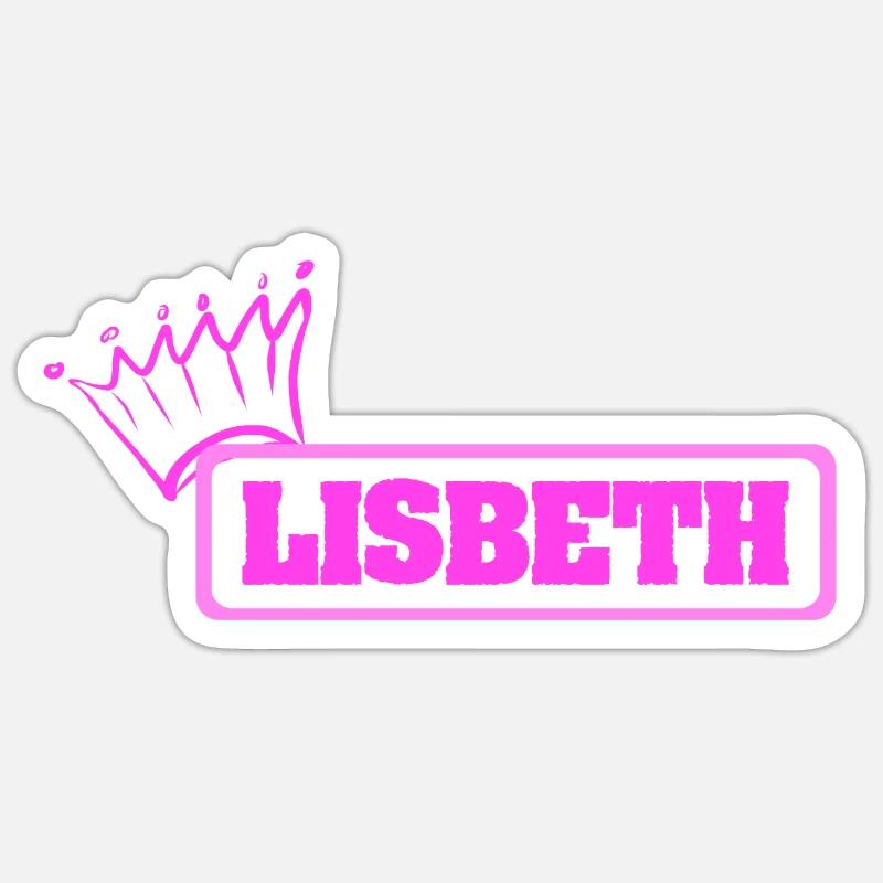 Lisbeth - Sticker Größe S (10 x 10 cm) - Mattweiß