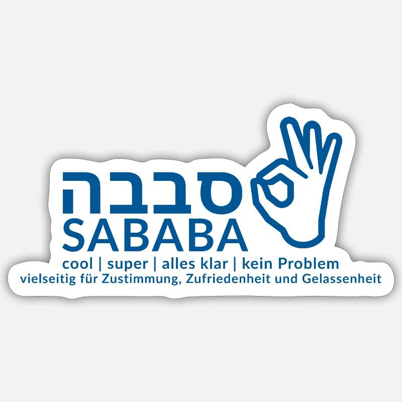 Sababa - Sticker size S (10 x 10 cm) - white matte