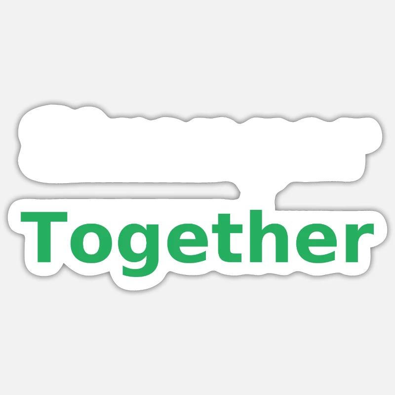 Plus forts ensemble Sticker taille S (10 x 10 cm)