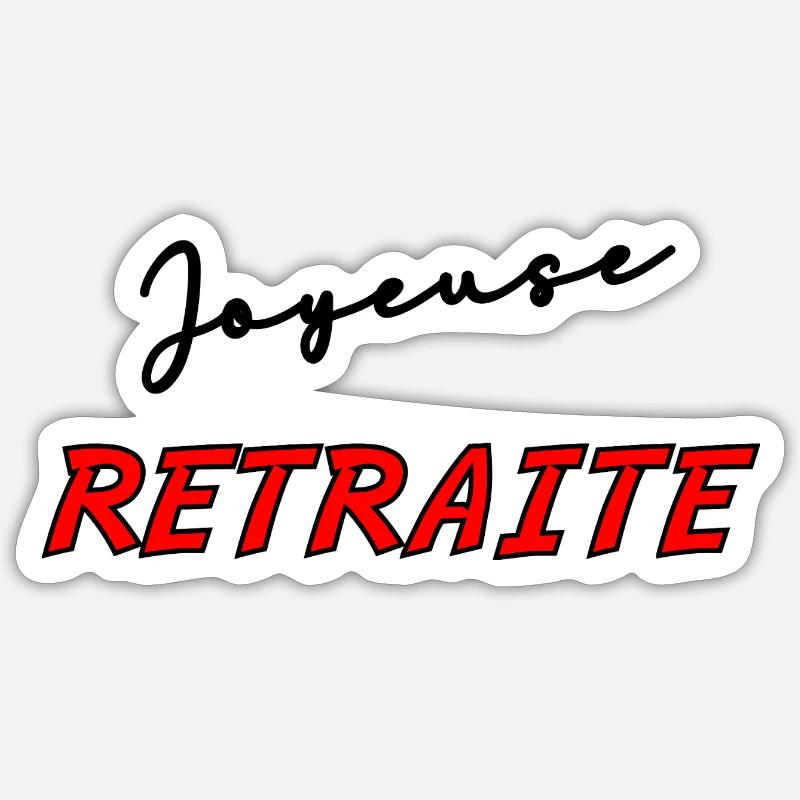 RETRAITE. RETRAITE. RETRAITEE. RETRAITE - Sticker taille S (10 x 10 cm) - blanc mat