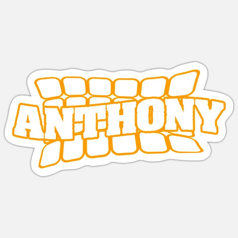 Anthony - Sticker Größe S (10 x 10 cm) - Mattweiß