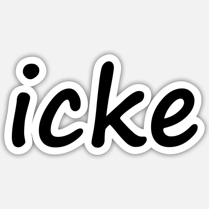 icke - Sticker size S (10 x 10 cm) - white matte