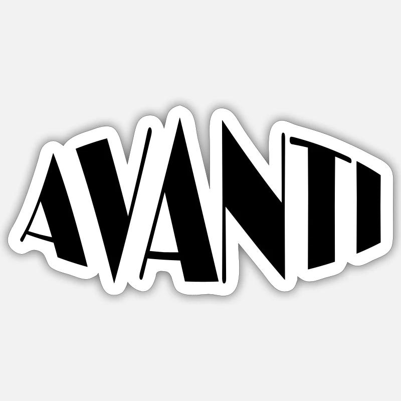 Avanti - Sticker taille S (10 x 10 cm) - blanc mat
