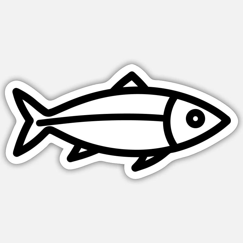 herring - Sticker size S (10 x 10 cm) - white matte