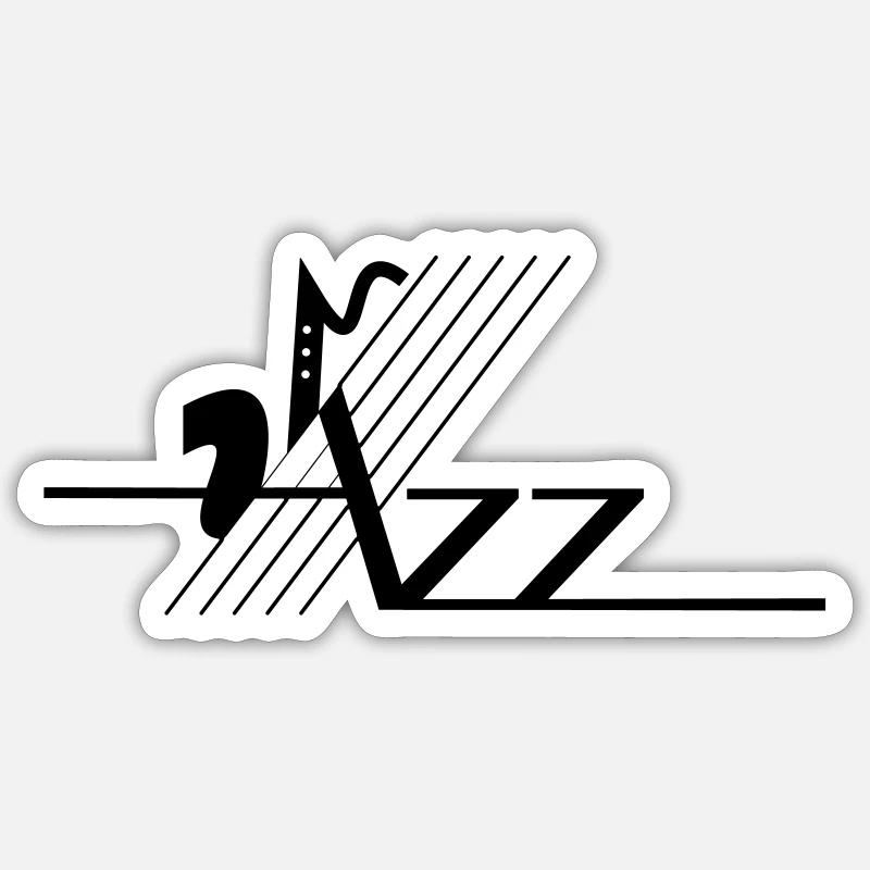Jazz - Sticker Größe S (10 x 10 cm) - Mattweiß