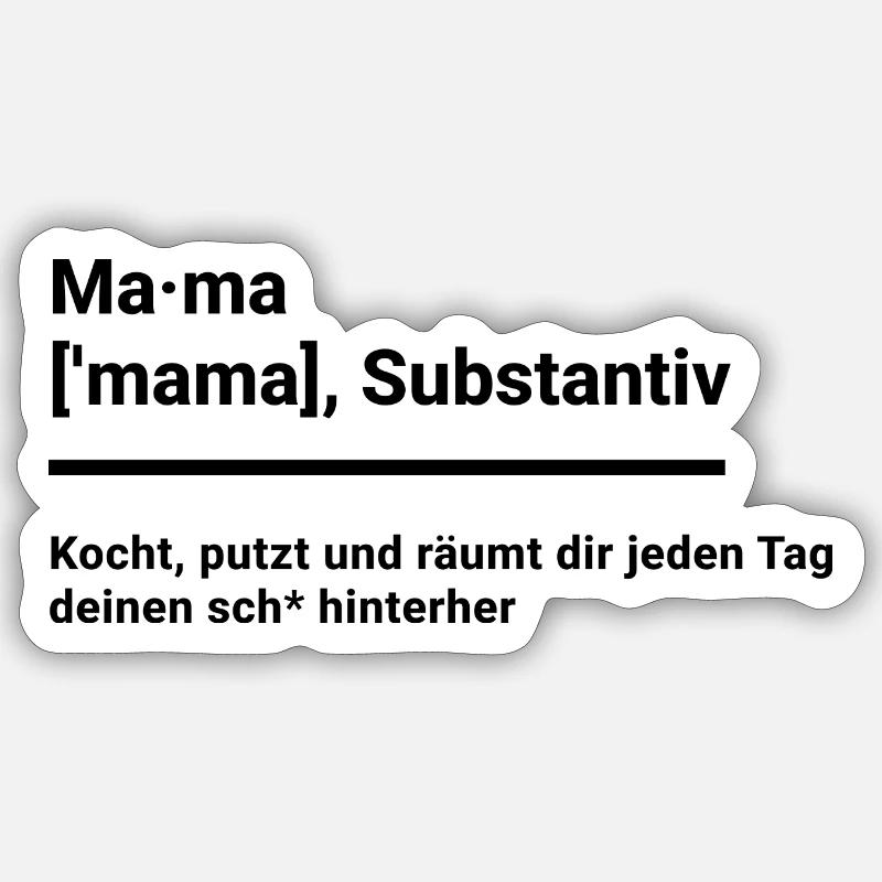 Geschenk Elternzeit Mutter Mütter Mama schlicht  - Sticker Größe S (10 x 10 cm) - Mattweiß