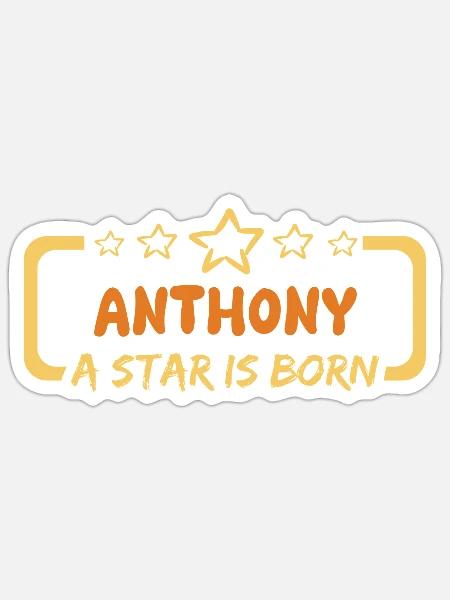 Anthony - Sticker size S (10 x 10 cm) - white matte