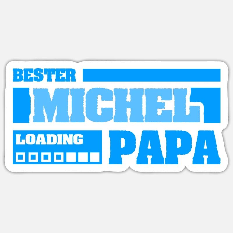 Gift for Michel - Sticker size S (10 x 10 cm) - white matte