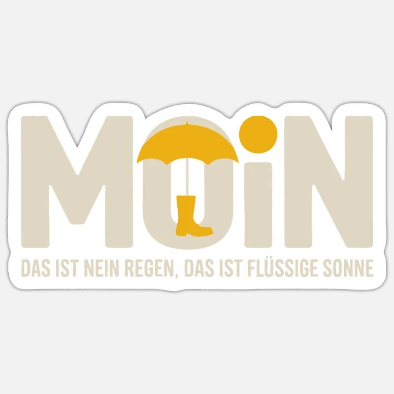 Moonshade Liquid Sun Motif - Sticker size S (10 x 10 cm) - white matte