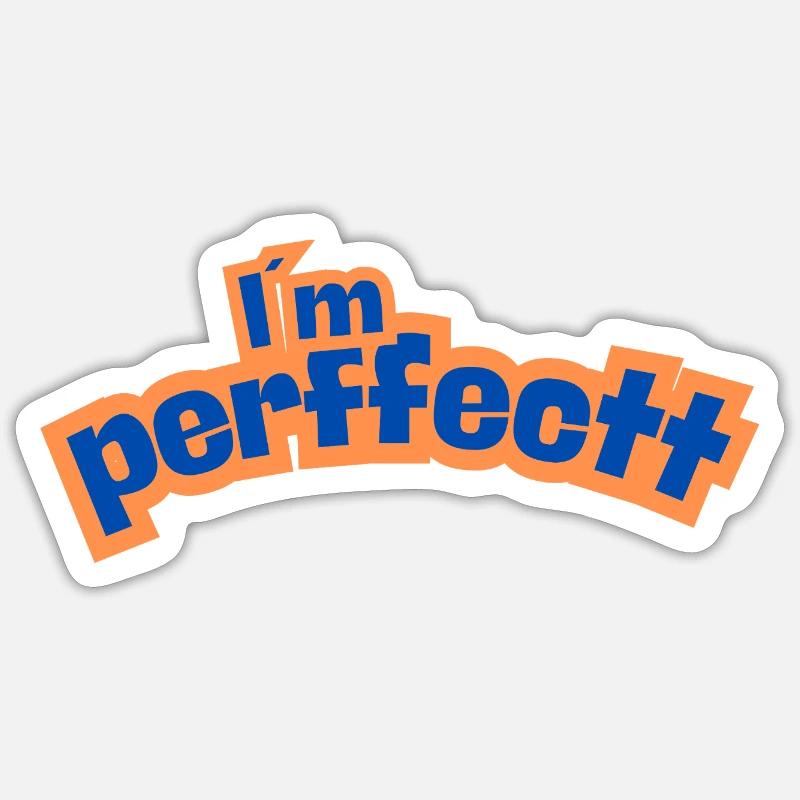 Perfektes Orange Sticker Größe S (10 x 10 cm)