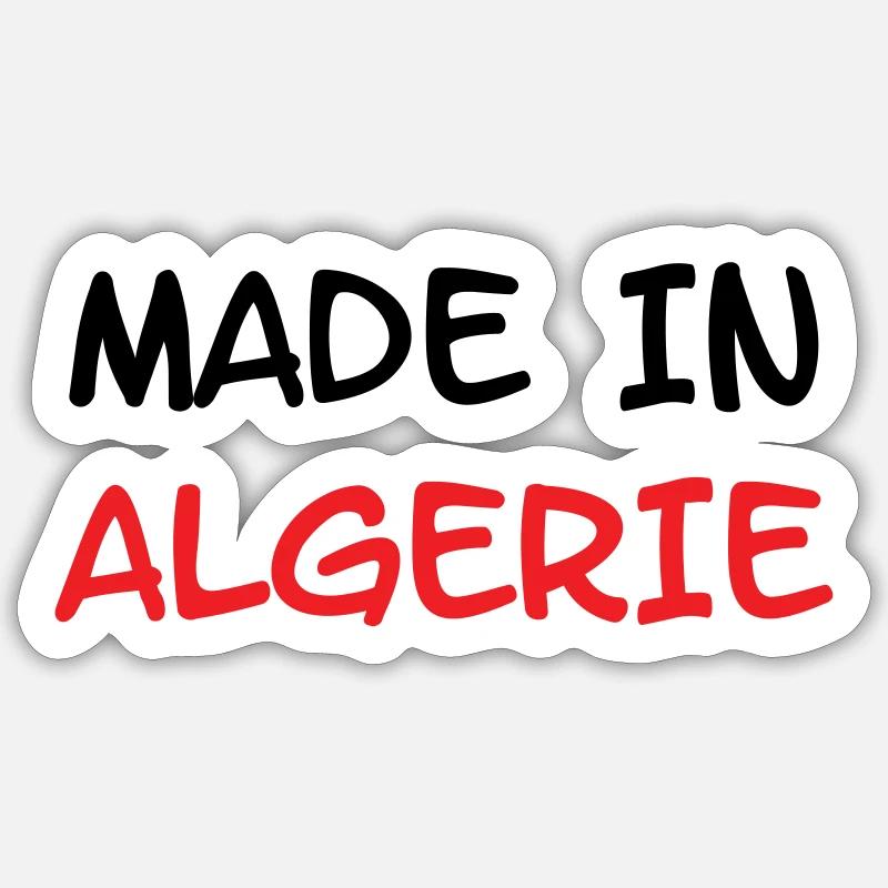 Made in Algeria - Sticker size S (10 x 10 cm) - white matte