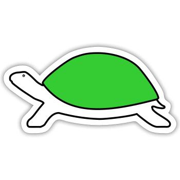 Schildkröte - Sticker Größe S (10 x 10 cm) - Mattweiß - Vorne
