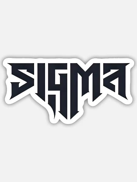 Sigma-Glyphen in schwieriger Typografie - Sticker Größe S (10 x 10 cm) - Mattweiß