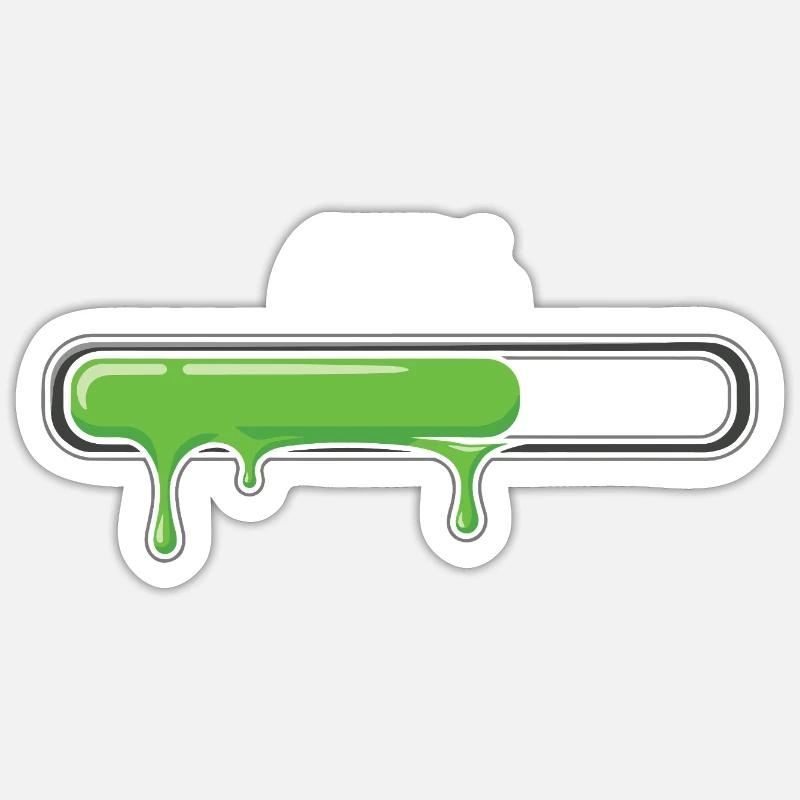 Slime Progress Bar 67 Meme - Sticker Größe S (10 x 10 cm) - Mattweiß