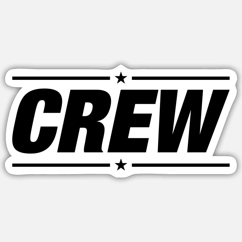 crew - Sticker size S (10 x 10 cm) - white matte