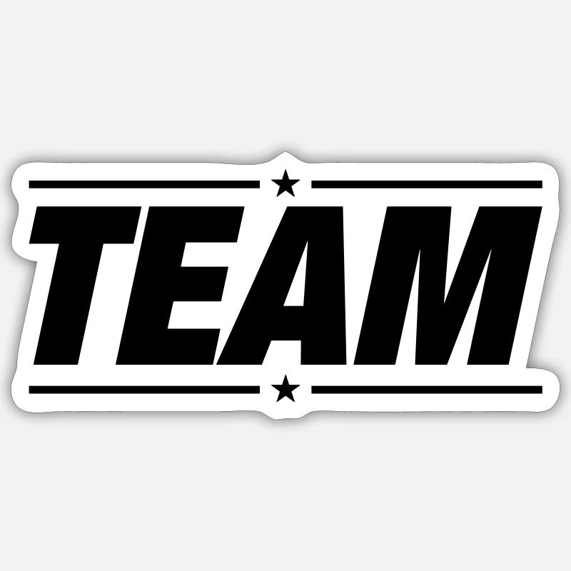 Team Mannschaft - Sticker Größe S (10 x 10 cm) - Mattweiß