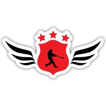 Baseball - Sports - Sticker size S (10 x 10 cm) - white matte - Front