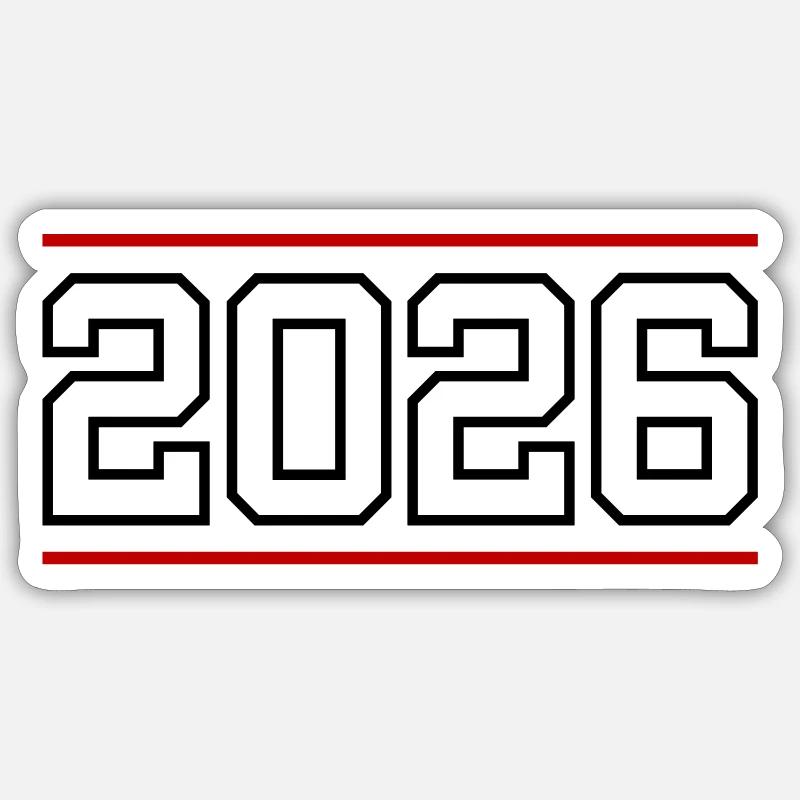 Ligne 2026 - Sticker taille S (10 x 10 cm) - blanc mat