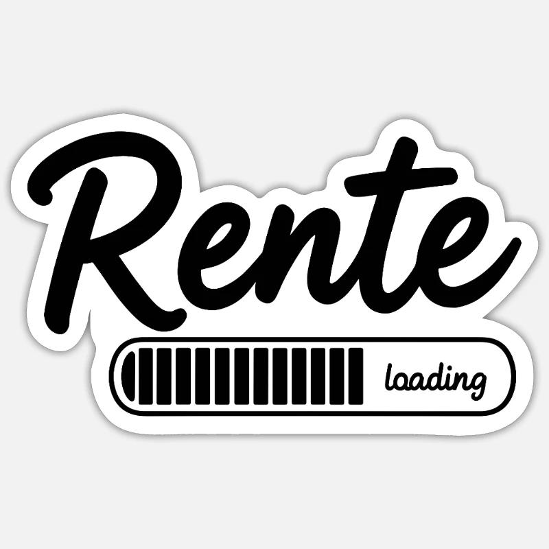 Pension 2026 loading Finally retirement - Sticker size S (10 x 10 cm) - white matte