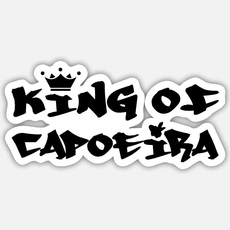 Der König von Capoeira - Sticker Größe S (10 x 10 cm) - Mattweiß