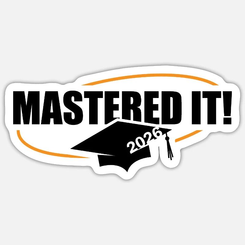 Master 2026 Diplôme - Sticker taille S (10 x 10 cm) - blanc mat
