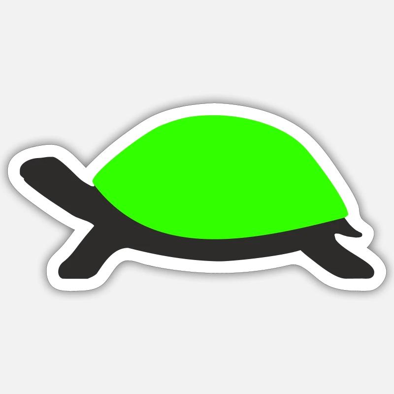 Gezeichnete Schildkröte  - Sticker Größe S (10 x 10 cm) - Mattweiß