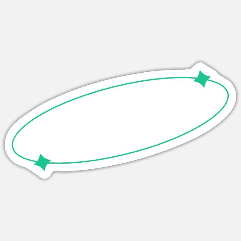 Elliptical Star Ring - Sticker size S (10 x 10 cm) - white matte