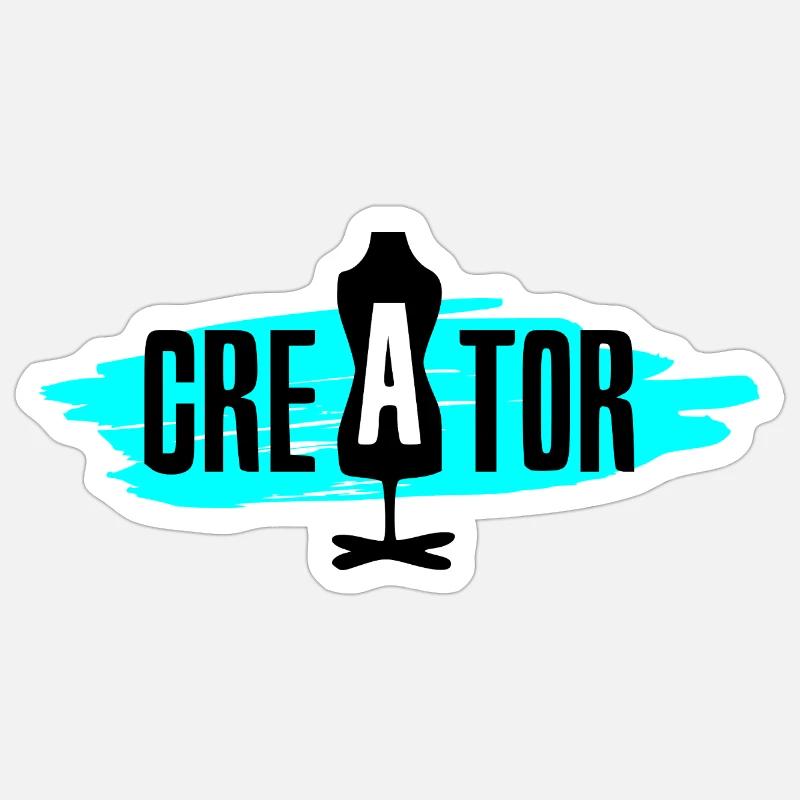 Creator - Blau - Sticker Größe S (10 x 10 cm) - Mattweiß