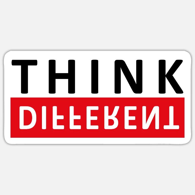 Think Different - Sticker Größe S (10 x 10 cm) - Mattweiß