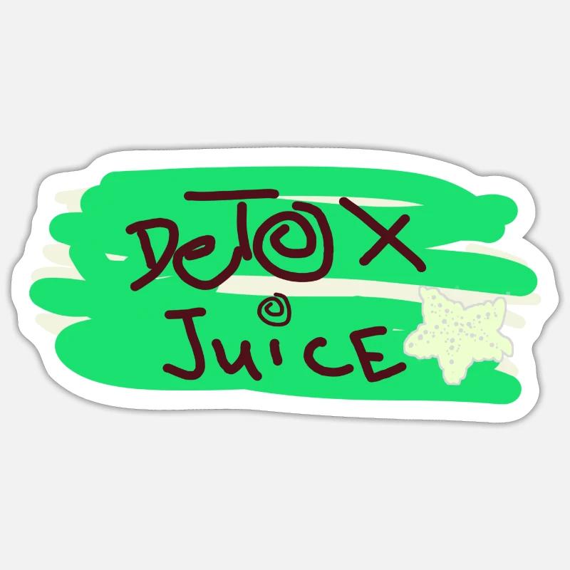 Detox saft text Sticker Größe S (10 x 10 cm)